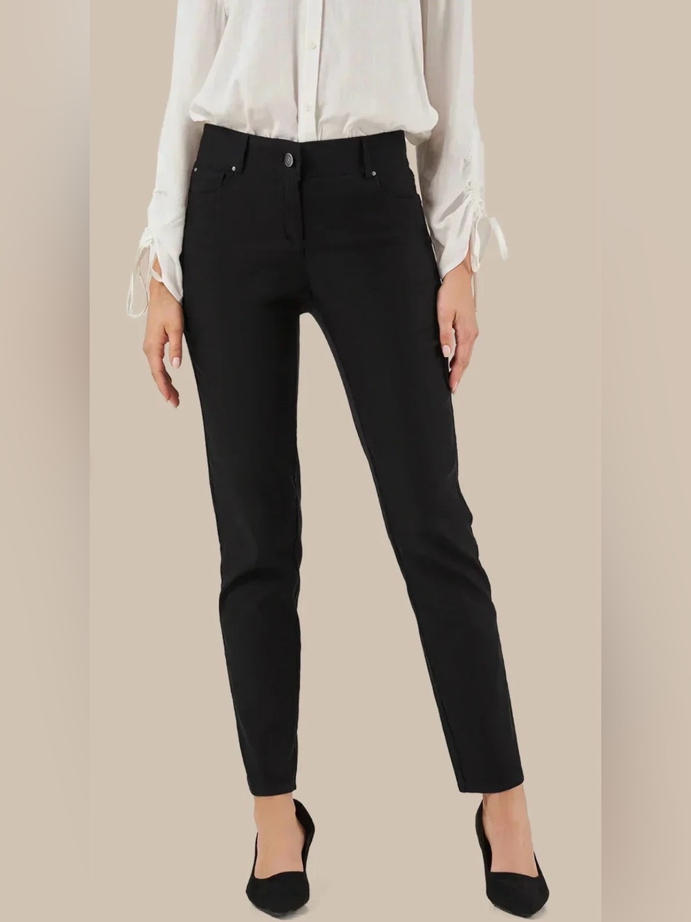89th + Madison Black Straight leg Ultra stretch comfort waist Pants